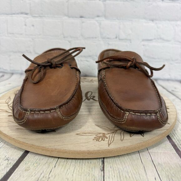 G H Bass Originals Vern Driver Loafer Men Size 8.5 Brown Distressed Leather Shoe main image 11